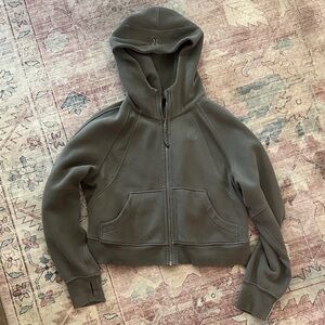 lululemon athletica Olive Green Zip Hoodie Bomber Jacket